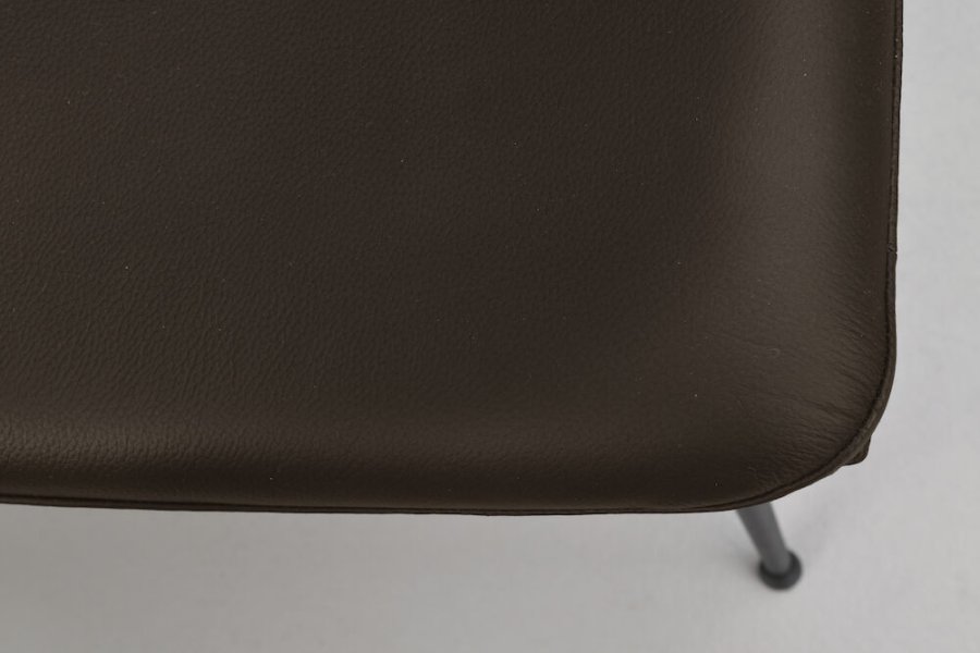 ROWICO Lowell spisebordsstol - brun lder og sort metal