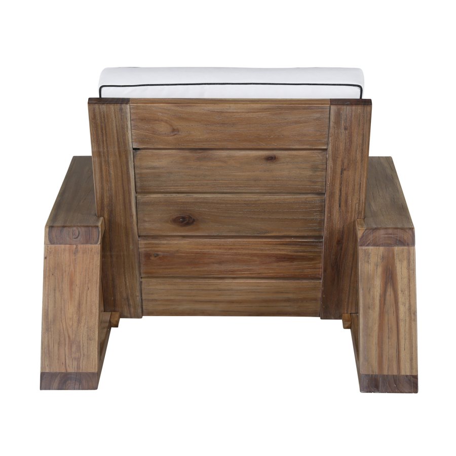 VENTURE DESIGN Daria loungestol til haven, m. armln - offwhite hynder og brun akacietr