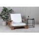 VENTURE DESIGN Daria loungestol til haven, m. armln - offwhite hynder og brun akacietr