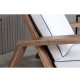 VENTURE DESIGN Daria loungestol til haven, m. armln - offwhite hynder og brun akacietr