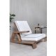 VENTURE DESIGN Daria loungestol til haven, m. armln - offwhite hynder og brun akacietr