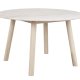 ROWICO Taransay spisebord, rund - beige travertin og hvidvasket eg (125)