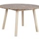 ROWICO Taransay spisebord, rund - brun marmor og hvidvasket eg (125)