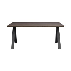 ROWICO Carradale spisebord, m. udtrk - brun eg og sort metal (170x100)