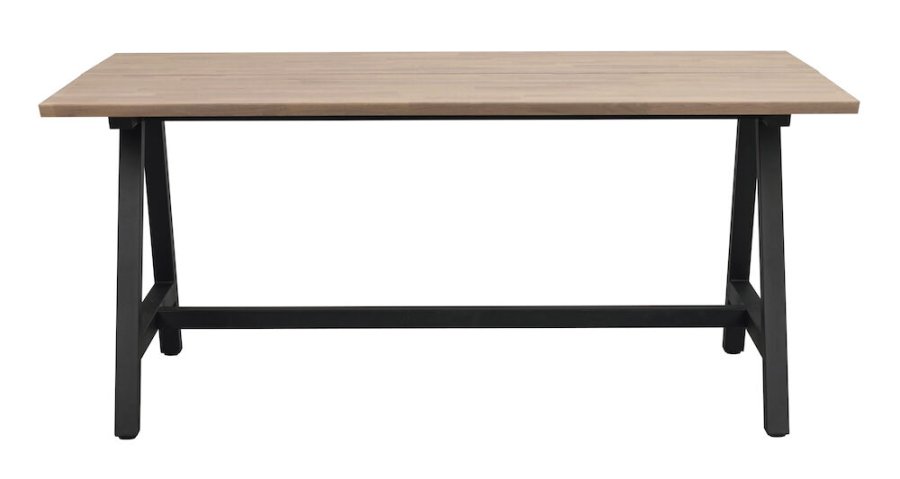 ROWICO Carradale spisebord, m. udtrk - natur eg og sort metal (170x100)