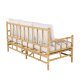 VENTURE DESIGN Cane 3-seat sofa - Bamboo / Grey Cushion