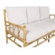 VENTURE DESIGN Cane 3-seat sofa - Bamboo / Grey Cushion