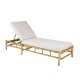VENTURE DESIGN Cane sun lounge - Bamboo / Grey Cushion