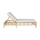 VENTURE DESIGN Cane sun lounge - Bamboo / Grey Cushion