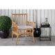 VENTURE DESIGN Cane havestol, m. armln og hynde - gr stof, natur bambus og rattan