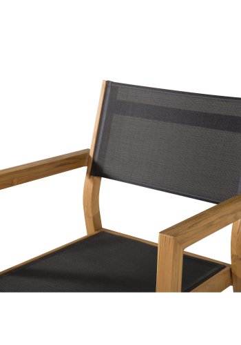 VENTURE DESIGN Venice havestol, m. armln - sort textilene og natur teaktr