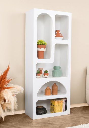 FUNZI LIVING Venüs bogreol - hvid melamin