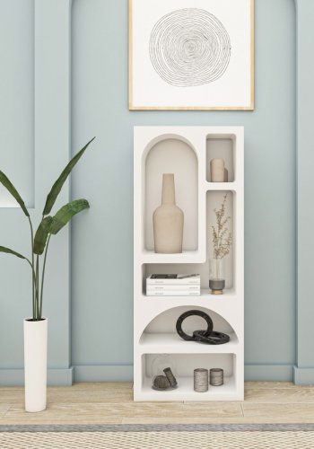 FUNZI LIVING Venüs bogreol - hvid melamin