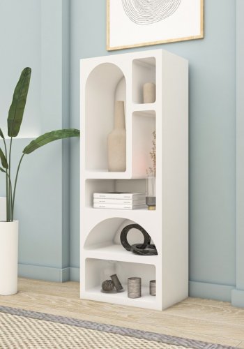 FUNZI LIVING Venüs bogreol - hvid melamin