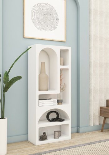 FUNZI LIVING Venüs bogreol - hvid melamin