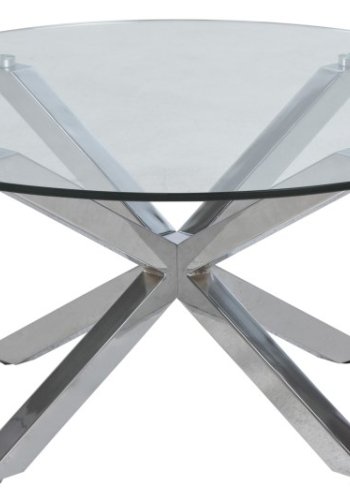 ACT NORDIC Heaven sofabord - Klar glas, rund, inkl plastik fodsko, (40x82x82)