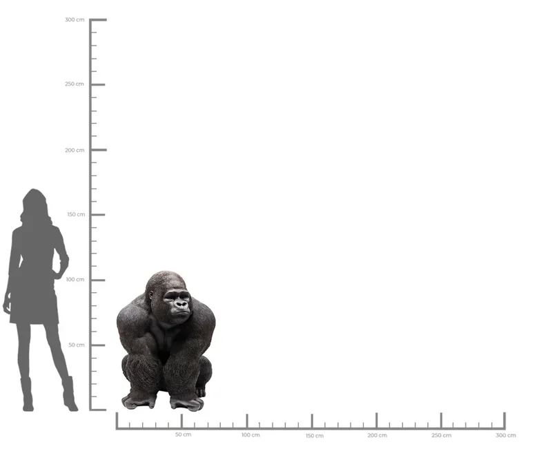 KARE DESIGN Monkey Gorilla Front XXL figur - polyresin (H:107cm)