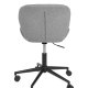 ZUIVER OMG kontorstol, hjdejusterbar, m. hjul - gr polyester og sort metal