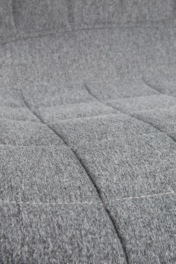 ZUIVER OMG kontorstol, hjdejusterbar, m. hjul - gr polyester og sort metal