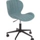 ZUIVER OMG kontorstol, hjdejusterbar, m. hjul - bl polyester og sort metal