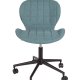 ZUIVER OMG kontorstol, hjdejusterbar, m. hjul - bl polyester og sort metal