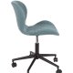 ZUIVER OMG kontorstol, hjdejusterbar, m. hjul - bl polyester og sort metal