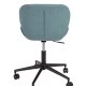 ZUIVER OMG kontorstol, hjdejusterbar, m. hjul - bl polyester og sort metal