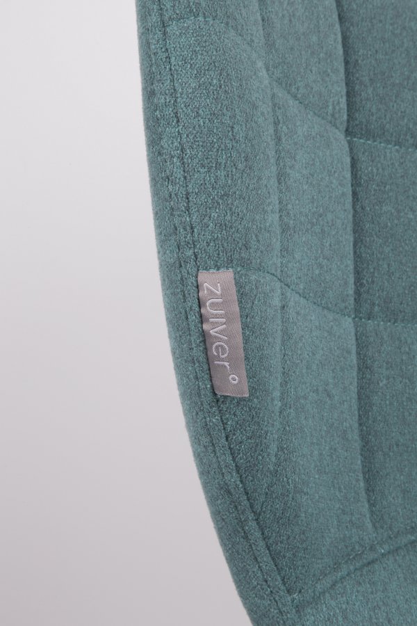 ZUIVER OMG kontorstol, hjdejusterbar, m. hjul - bl polyester og sort metal