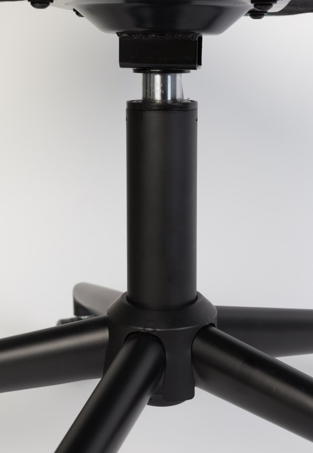 ZUIVER OMG kontorstol, hjdejusterbar, m. hjul - bl polyester og sort metal