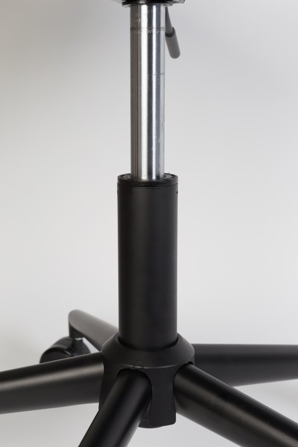 ZUIVER OMG kontorstol, hjdejusterbar, m. hjul - bl polyester og sort metal