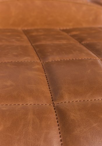 ZUIVER OMG LL kontorstol, hjdejusterbar, m. hjul - brun PU og sort metal