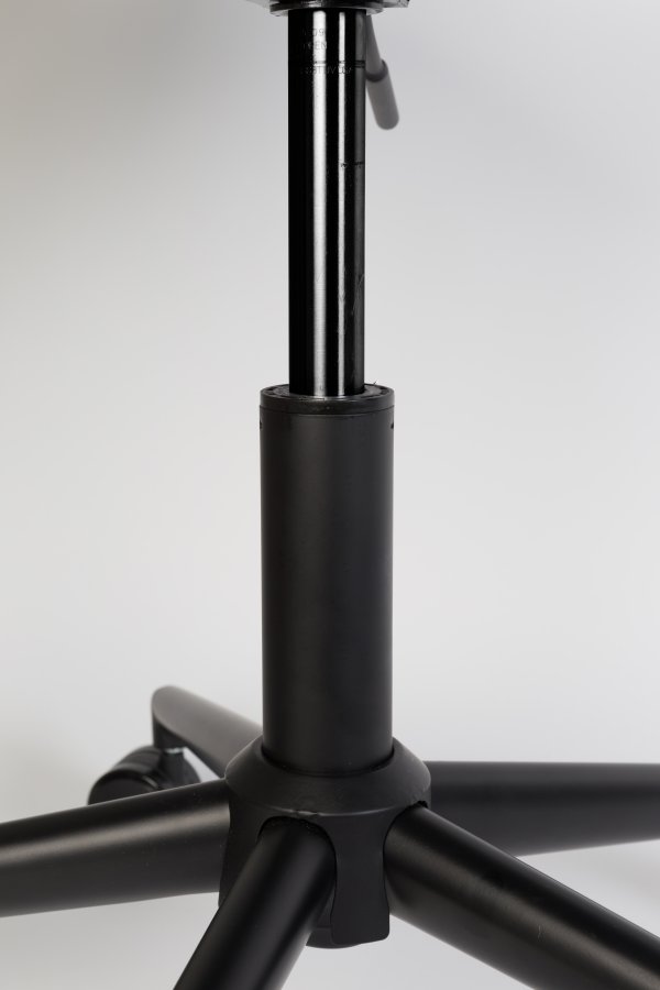 ZUIVER OMG LL kontorstol, hjdejusterbar, m. hjul - brun PU og sort metal