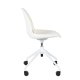 ZUIVER Albert Kuip kontorstol, m. hjul - hvid polyester og hvid aluminium