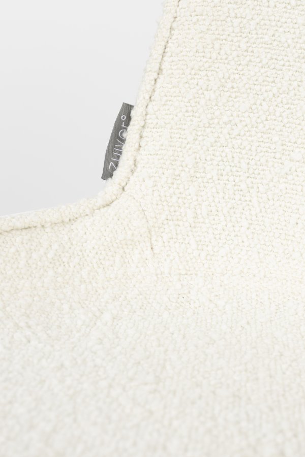 ZUIVER Albert Kuip kontorstol, m. hjul - hvid polyester og hvid aluminium