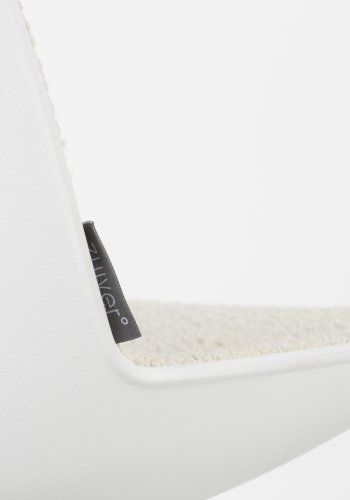 ZUIVER Albert Kuip kontorstol, m. hjul - hvid polyester og hvid aluminium