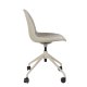 ZUIVER Albert Kuip kontorstol, m. hjul - taupe polyester og taupe aluminium