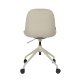 ZUIVER Albert Kuip kontorstol, m. hjul - taupe polyester og taupe aluminium