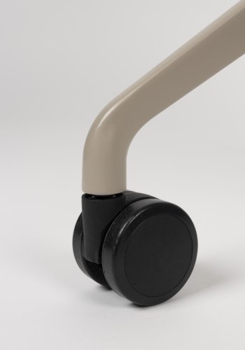 ZUIVER Albert Kuip kontorstol, m. hjul - taupe polyester og taupe aluminium