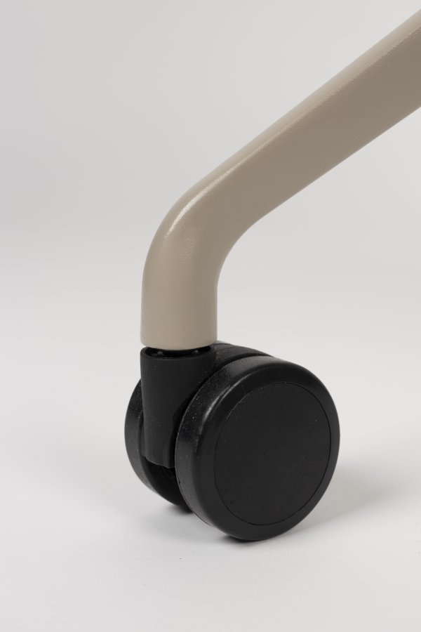 ZUIVER Albert Kuip kontorstol, m. hjul - taupe polyester og taupe aluminium