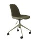 ZUIVER Albert Kuip kontorstol, m. hjul - grn polyester og grn aluminium