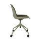 ZUIVER Albert Kuip kontorstol, m. hjul - grn polyester og grn aluminium