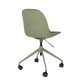 ZUIVER Albert Kuip kontorstol, m. hjul - grn polyester og grn aluminium