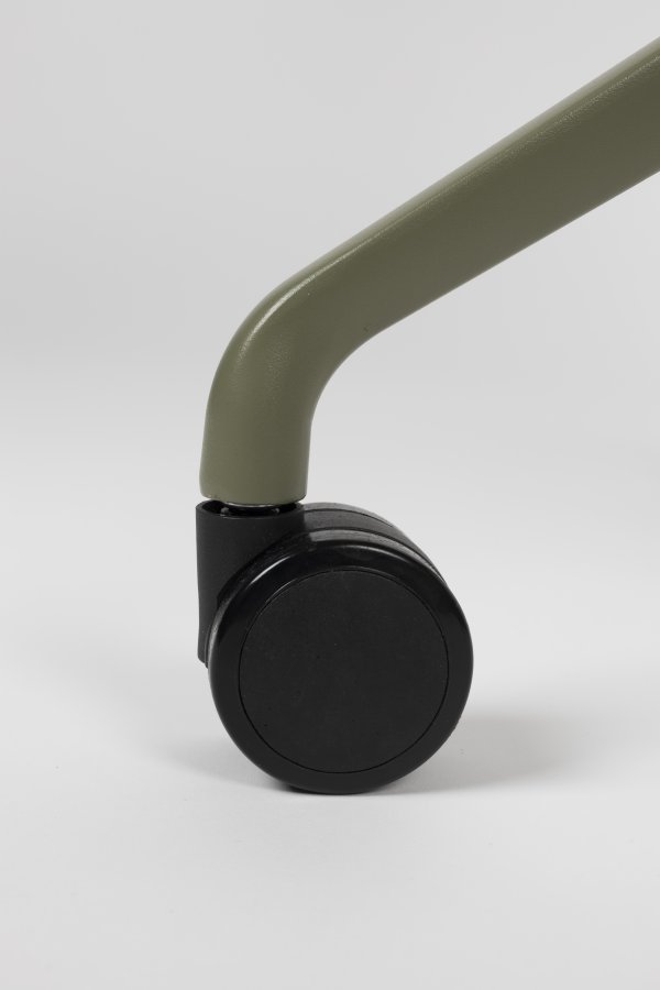 ZUIVER Albert Kuip kontorstol, m. hjul - grn polyester og grn aluminium