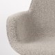 ZUIVER Albert Kuip kontorstol, m. armln og hjul - taupe polyester og taupe aluminium