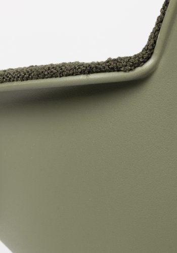 ZUIVER Albert Kuip kontorstol, m. armln og hjul - grn polyester og grn aluminium