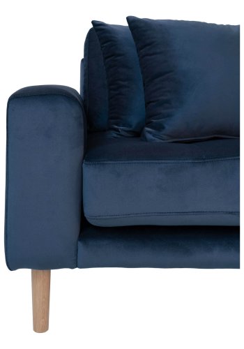 HOUSE NORDIC Lido sofa, m. hjrevendt chaiselong - mrkebl velour 