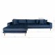 HOUSE NORDIC Lido sofa, m. venstrevendt chaiselong - mrkeblt velour 