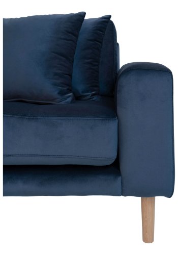 HOUSE NORDIC Lido sofa, m. venstrevendt chaiselong - mrkeblt velour 