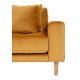 HOUSE NORDIC Lido sofa, m. venstrevendt chaiselong - sennepsgul velour 