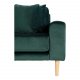 HOUSE NORDIC Lido loungesofa, m. venstre chaiselong - mrkegrn velour og natur tr
